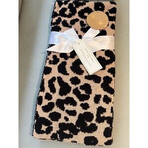 Cupcakes And Cashmere Baby Blanket Animal Print Leopard Coffee Brown Black Plush